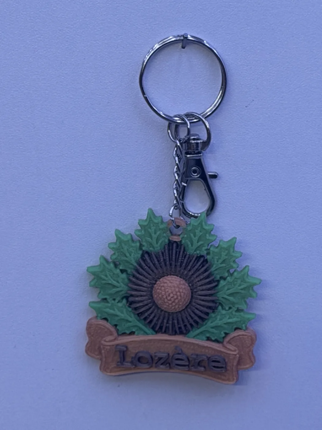 Porte-clé Cardabelle Lozère en impression 3D multicolore