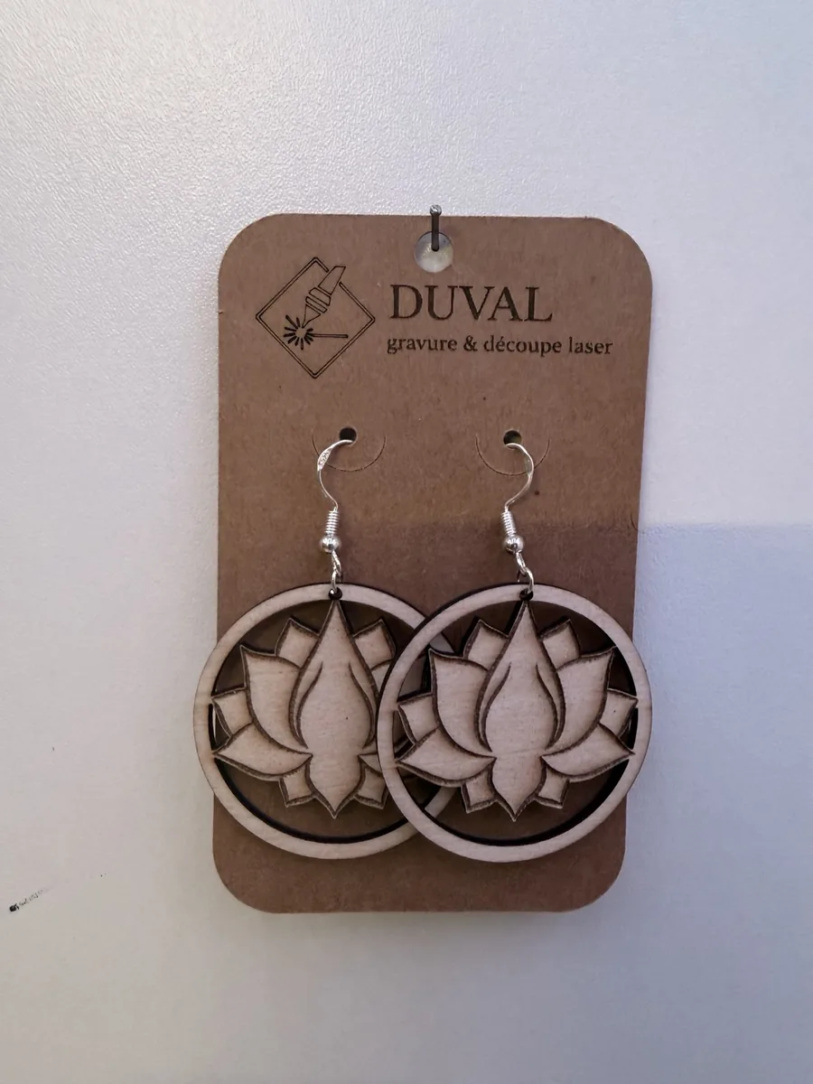Boucles lotus en bois