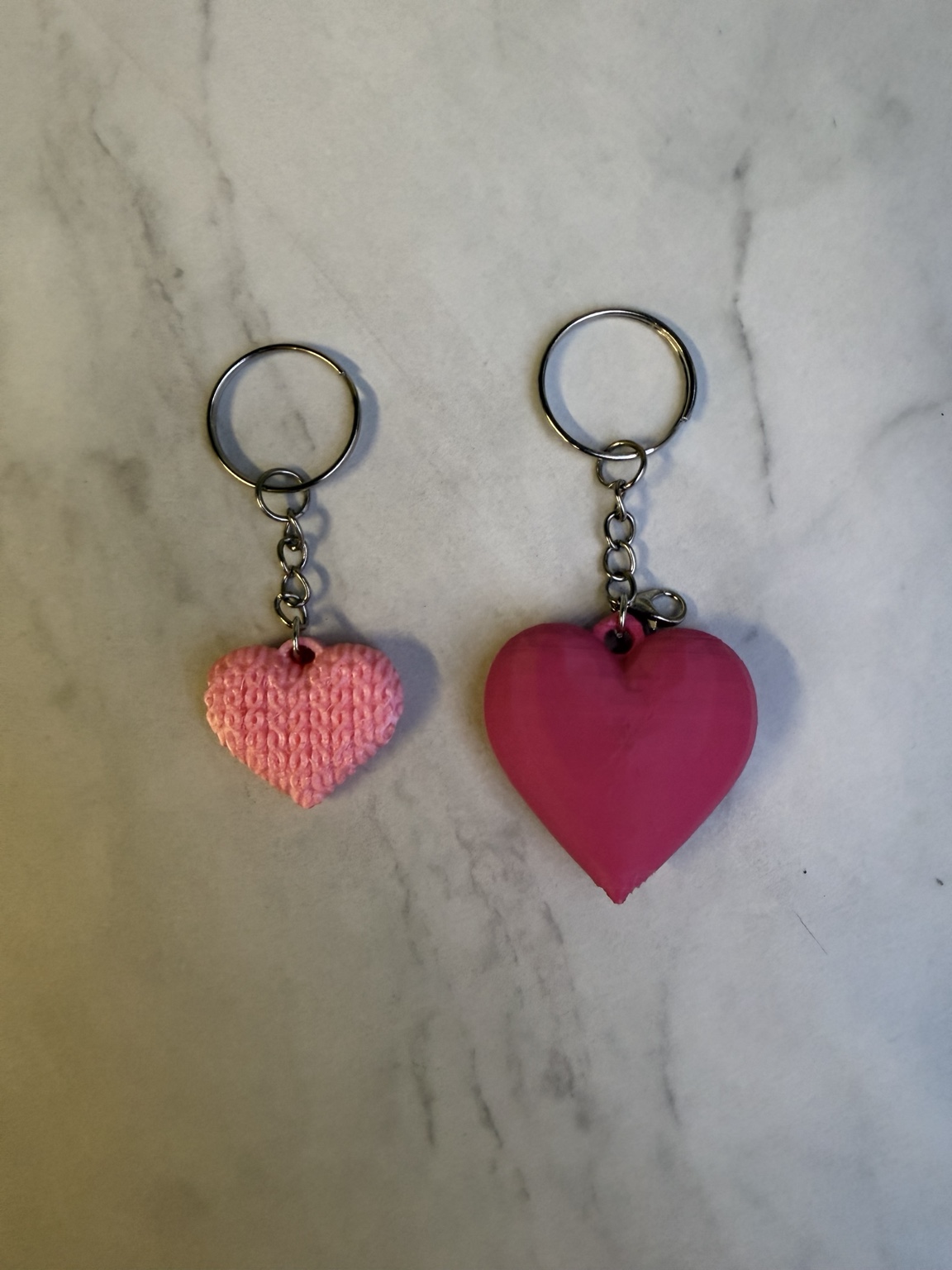 Porte-clés Cœur — 30 mm et 50 mm